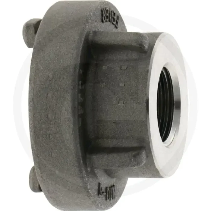 Vaste koppeling met binnendraad nw: 100mm, 115mm nokafstand, 4″ binnendraad, rvs, 2 nokken, afb. nr. 2