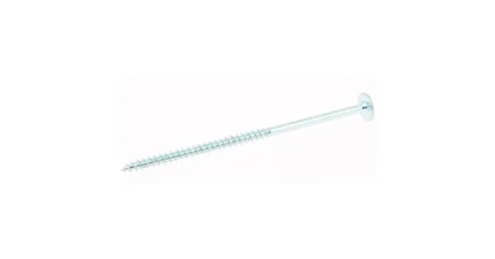 Vis de penture tête ronde large Torx, acier zingué blanc, 6 x 100/70 mm, 100/bte – VISWOOD