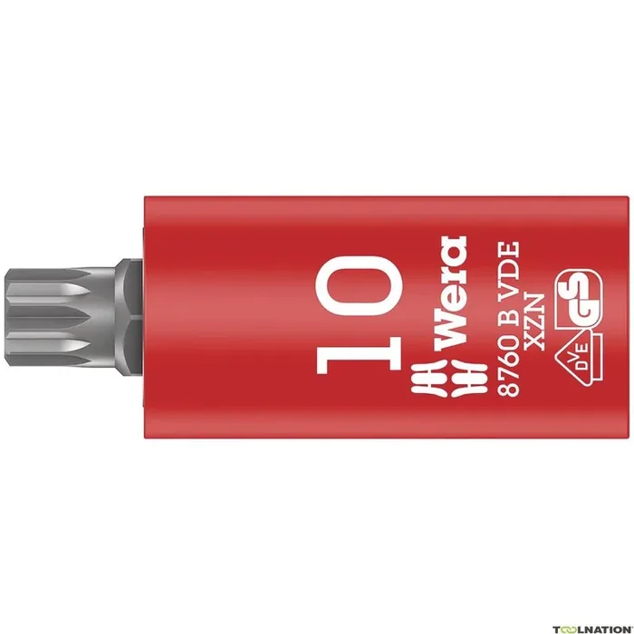 Wera 05004941001 8760 B VDE XZN Zyklop Embout fileté, isolé, avec entraînement 3/8″, pour vis à plusieurs dents, M 10 x 59 mm